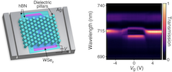 Electrically Tunable Exciton−Plasmon Coupling in a WSe2 Monolayer Embedded in a Plasmonic Crystal Cavity